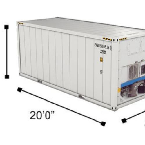 Contenedor frigorífico high cube de 20 pies
