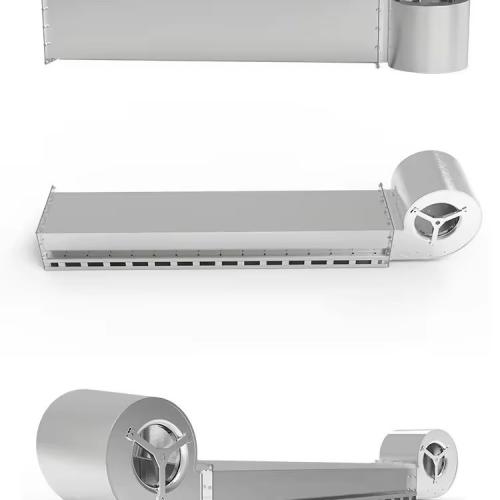 Stainless steel air curtain for food processing plants